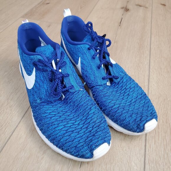 Nike Roshe NM Flyknit QS Shoes Size 11 Mens Sneakers Blue READ NO INSERT 842958 - Picture 7 of 8